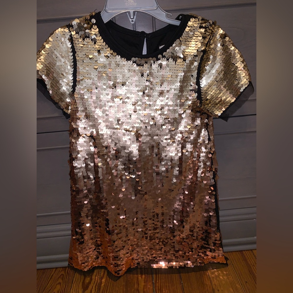 Primark Gold and Black Sequin Dress